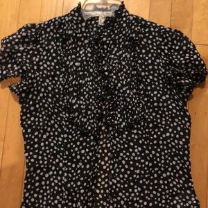 Joie dotted ruffle blouse